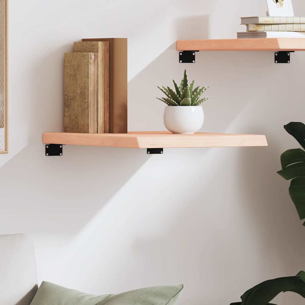 vidaXL Wall Shelf 40x50x(2-4) cm Untreated Solid Wood Oak 3