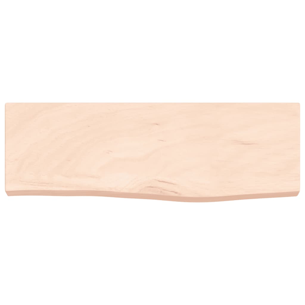 vidaXL Wall Shelf 60x20x4 cm Untreated Solid Wood Oak 4