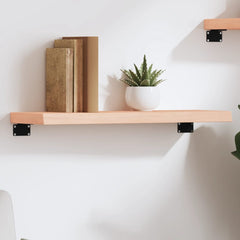 vidaXL Wall Shelf 60x20x4 cm Untreated Solid Wood Oak 1