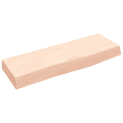 vidaXL Wall Shelf 60x20x6 cm Untreated Solid Wood Oak 2