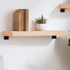 vidaXL Wall Shelf 60x20x6 cm Untreated Solid Wood Oak 1
