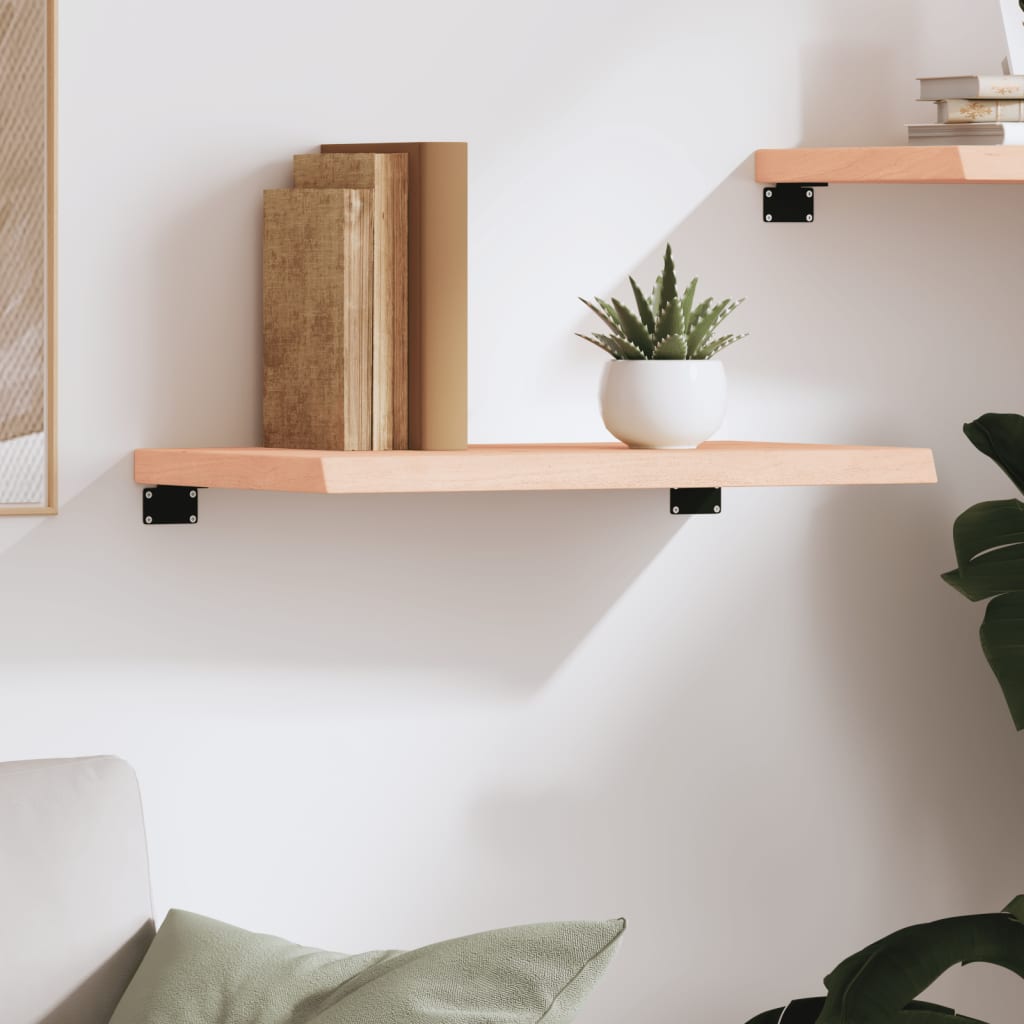 vidaXL Wall Shelf 60x30x(2-4) cm Untreated Solid Wood Oak 3