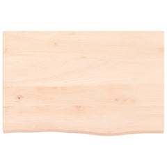 vidaXL Wall Shelf 60x40x2 cm Untreated Solid Wood Oak 4