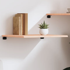 Wall Shelf Untreated Solid Wood Oak Natural Height 2 cm Width 60 cm 60 cm