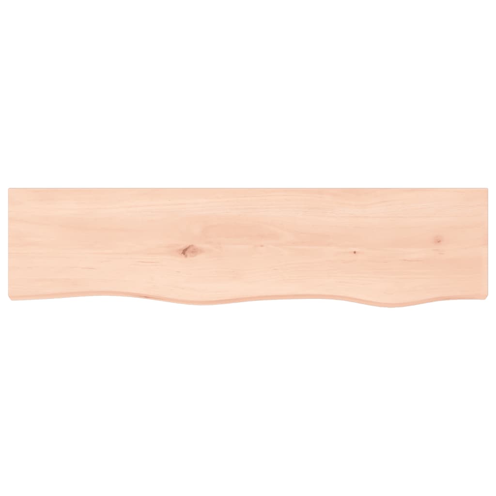 vidaXL Wall Shelf 80x20x4 cm Untreated Solid Wood Oak 4