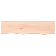 vidaXL Wall Shelf 80x20x4 cm Untreated Solid Wood Oak 4