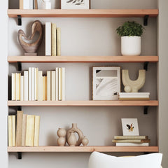 vidaXL Wall Shelf 80x20x4 cm Untreated Solid Wood Oak 1