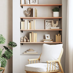 vidaXL Wall Shelf 80x30x2 cm Untreated Solid Wood Oak 3