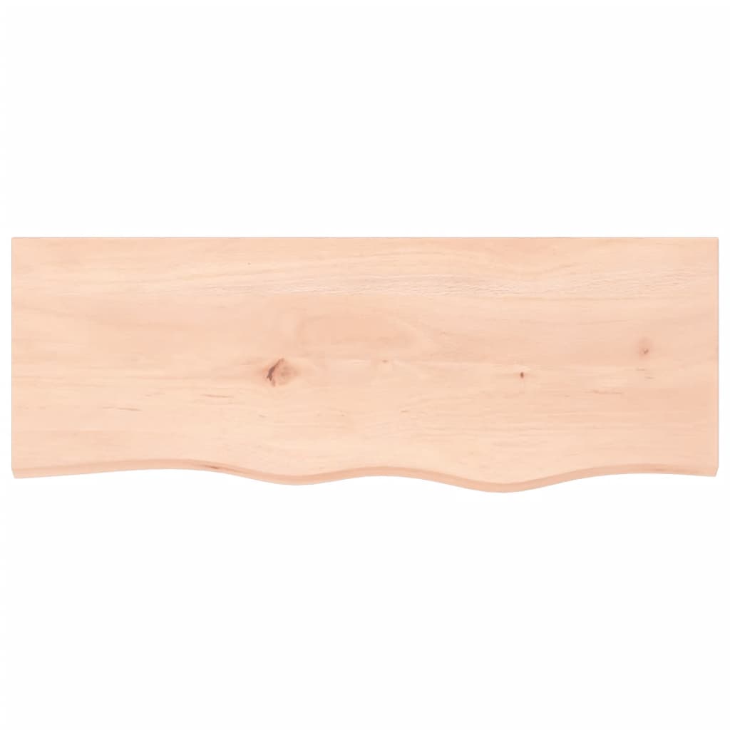 vidaXL Wall Shelf 80x30x2 cm Untreated Solid Wood Oak 4