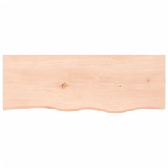 vidaXL Wall Shelf 80x30x2 cm Untreated Solid Wood Oak 4