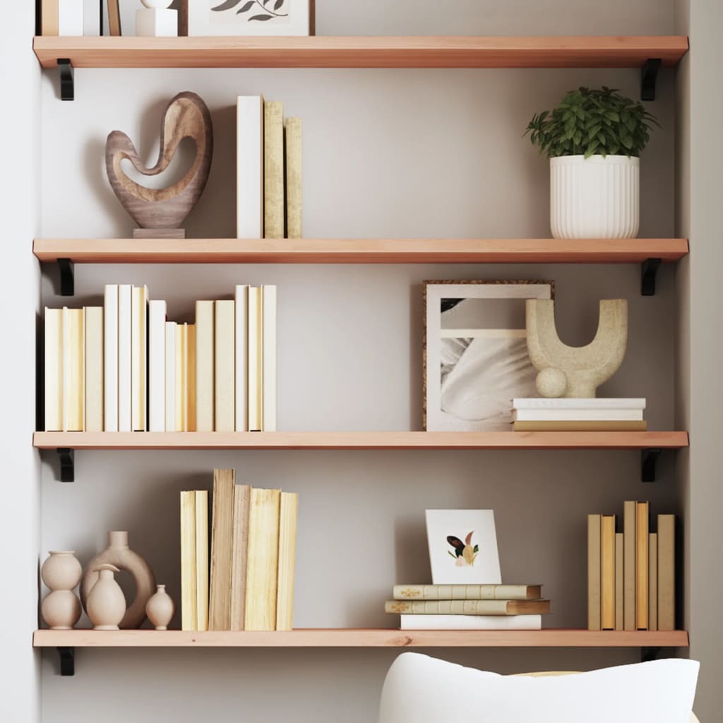 vidaXL Wall Shelf 80x30x2 cm Untreated Solid Wood Oak 1