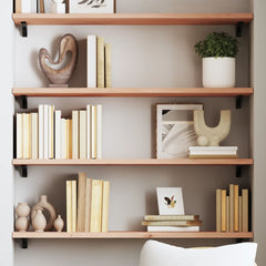 vidaXL Wall Shelf 80x30x2 cm Untreated Solid Wood Oak 1