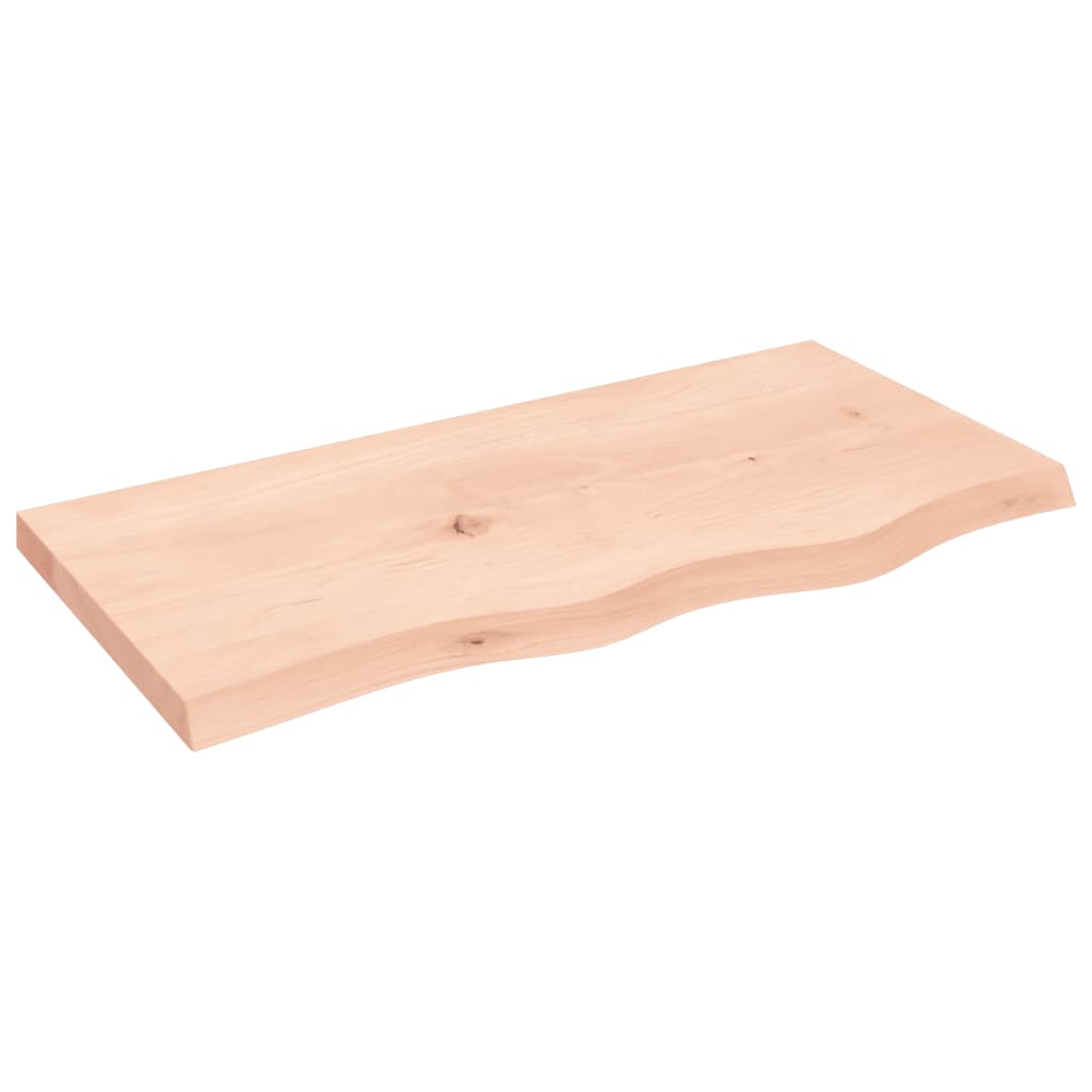 vidaXL Wall Shelf 80x40x(2-4) cm Untreated Solid Wood Oak 2