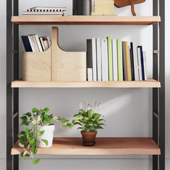 vidaXL Wall Shelf 80x40x(2-4) cm Untreated Solid Wood Oak 1