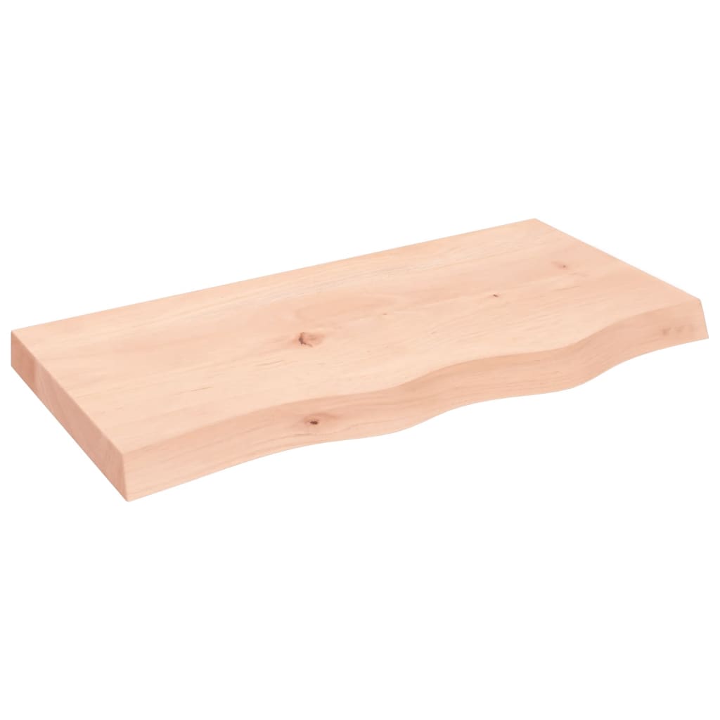 vidaXL Wall Shelf 80x40x(2-6) cm Untreated Solid Wood Oak 2