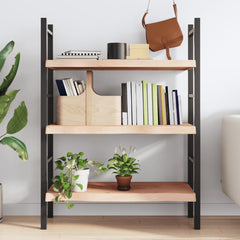 vidaXL Wall Shelf 80x40x(2-6) cm Untreated Solid Wood Oak 3