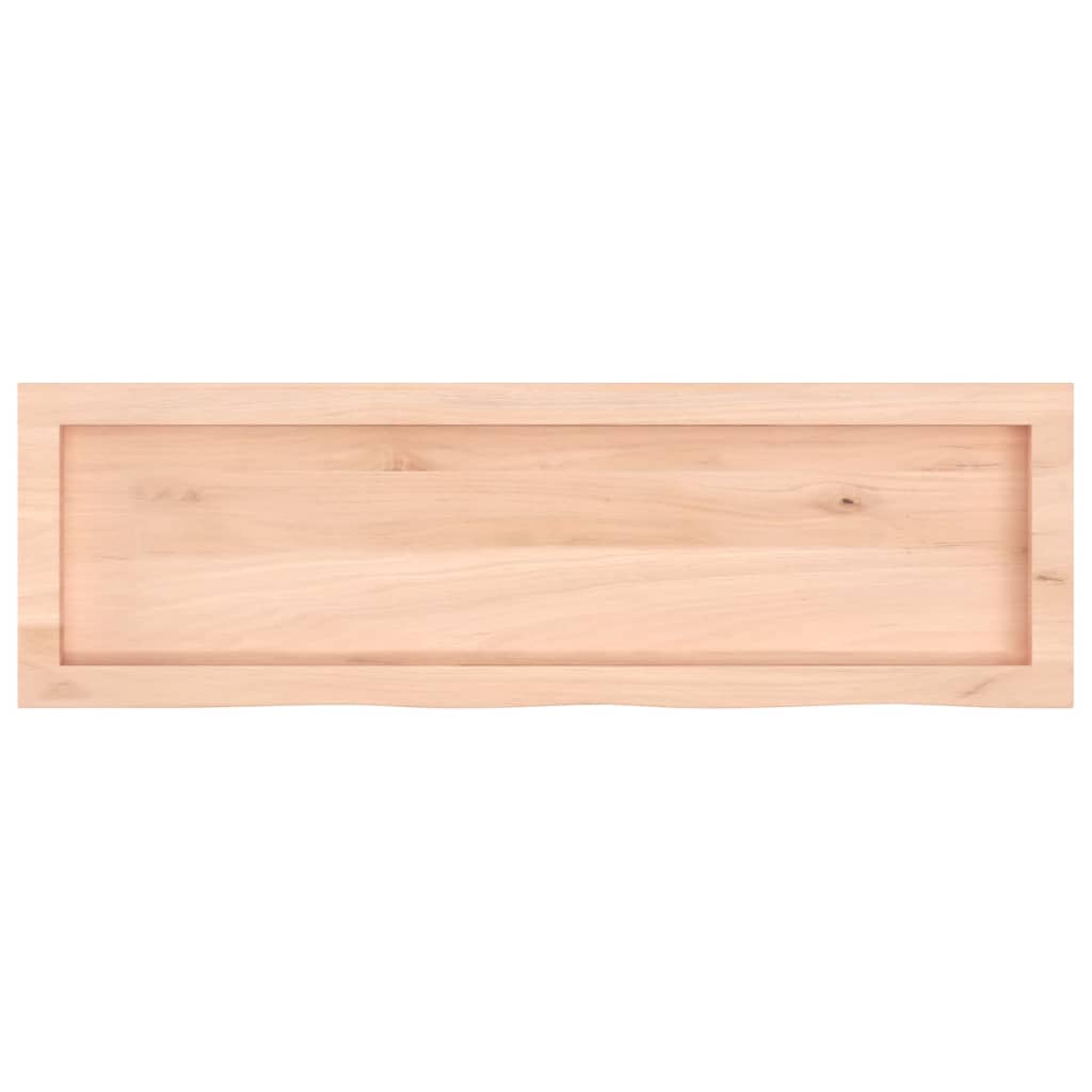 vidaXL Wall Shelf 100x30x(2-4) cm Untreated Solid Wood Oak 5