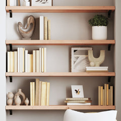 vidaXL Wall Shelf 100x30x(2-4) cm Untreated Solid Wood Oak 1