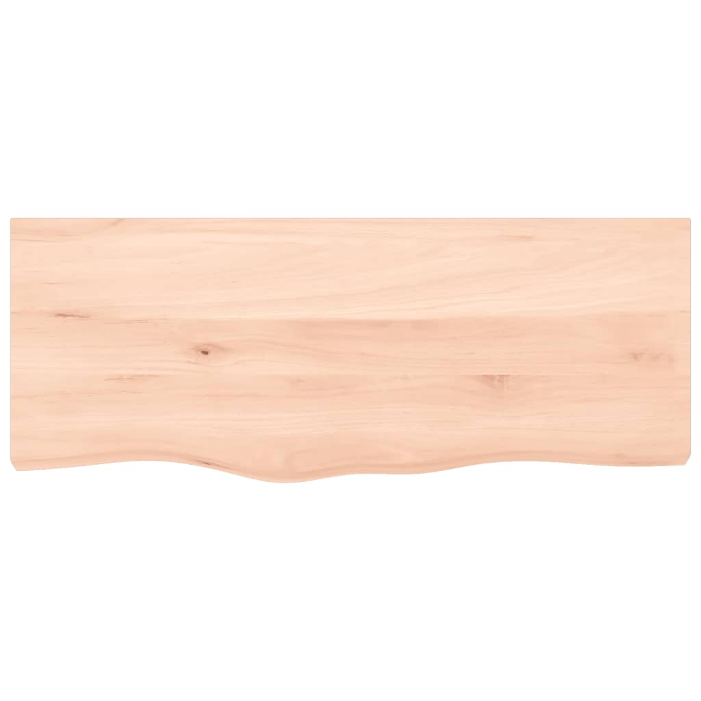 vidaXL Wall Shelf 100x40x2 cm Untreated Solid Wood Oak 4