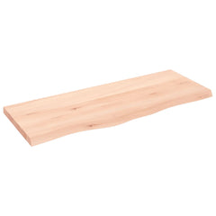 vidaXL Wall Shelf 100x40x(2-4) cm Untreated Solid Wood Oak 2