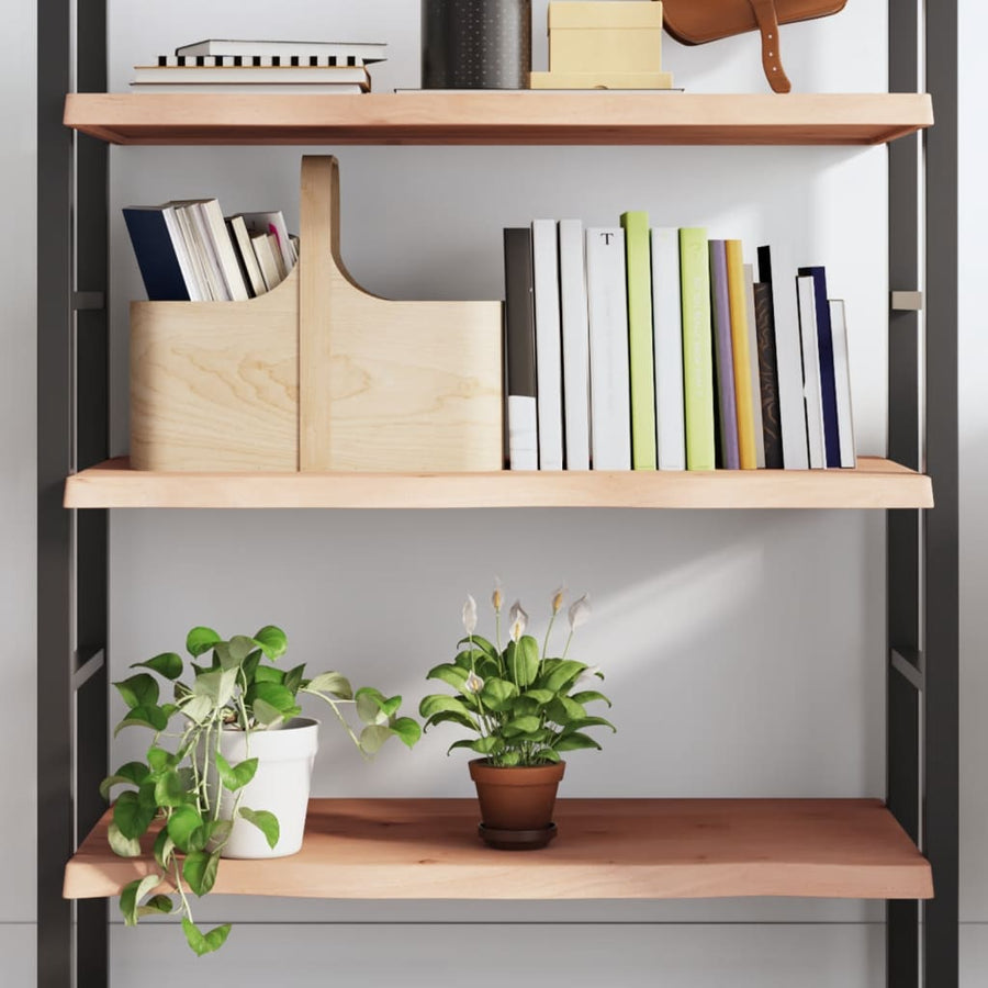 vidaXL Wall Shelf 100x40x(2-4) cm Untreated Solid Wood Oak 1