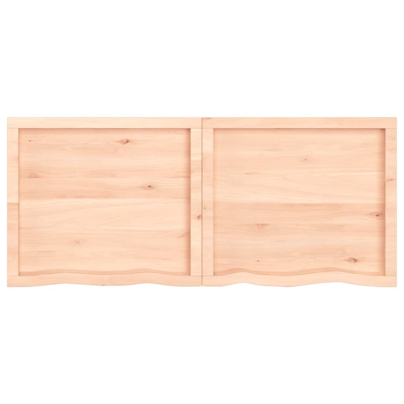 Wall Shelf 140x60x(2-4) cm Untreated Solid Wood Oak