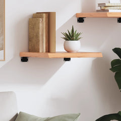 vidaXL Wall Shelf Light Brown 40x40x(2-4) cm Treated Solid Wood Oak 3