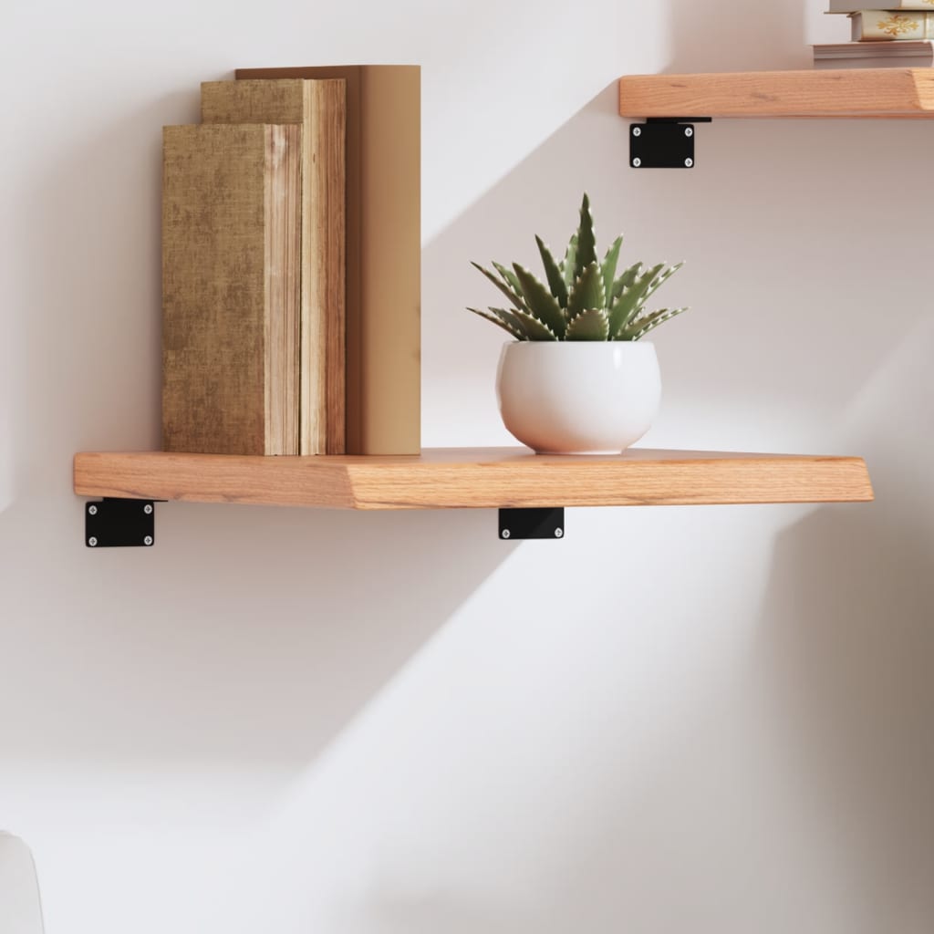 vidaXL Wall Shelf Light Brown 40x40x(2-4) cm Treated Solid Wood Oak 1