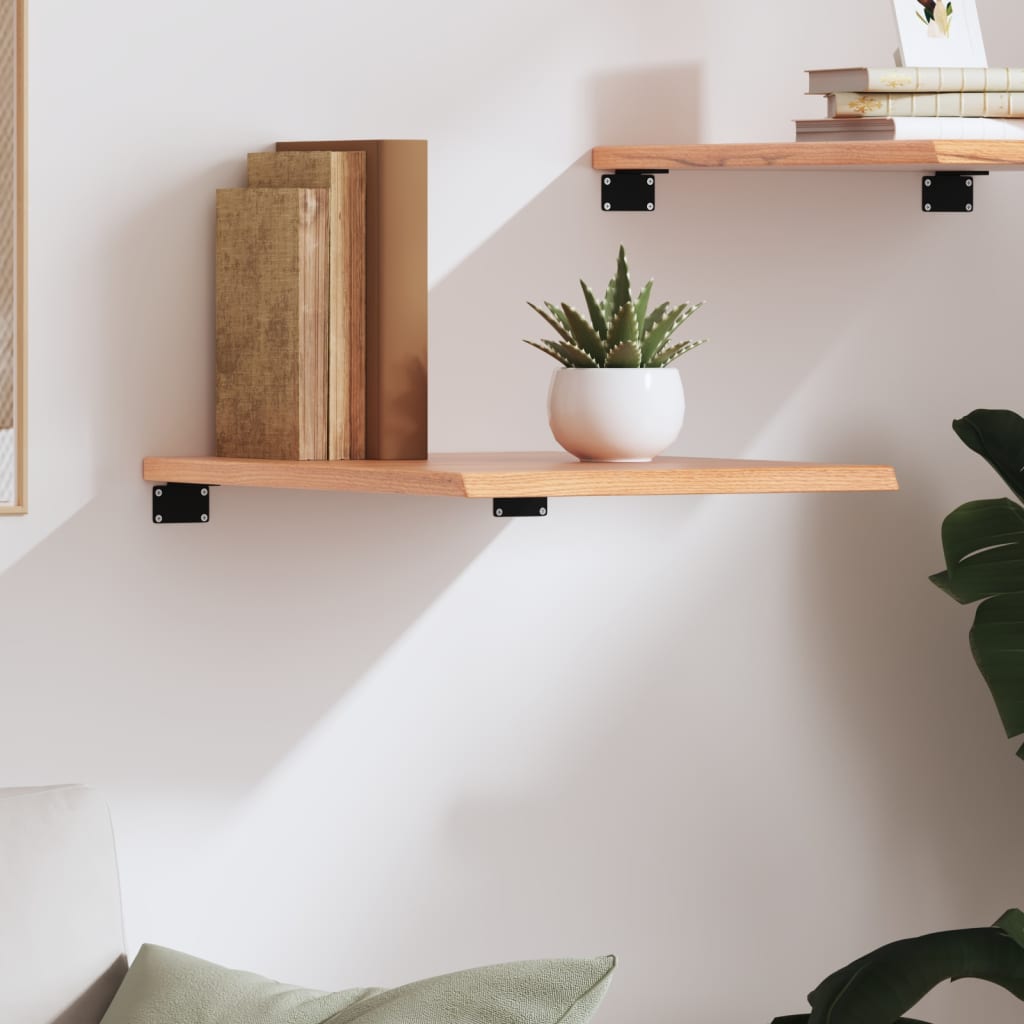 vidaXL Wall Shelf Light Brown 40x60x2 cm Treated Solid Wood Oak 3