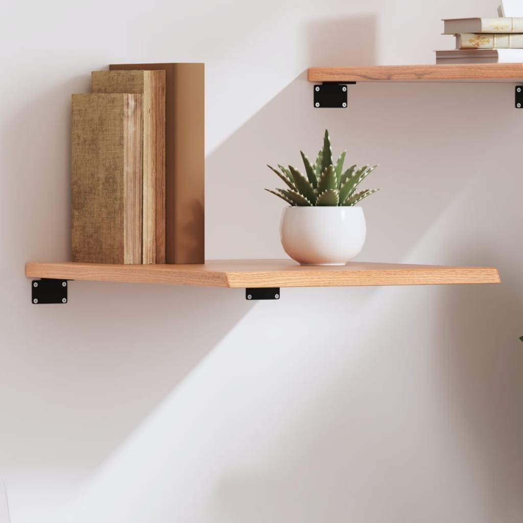 vidaXL Wall Shelf Light Brown 40x60x2 cm Treated Solid Wood Oak 1
