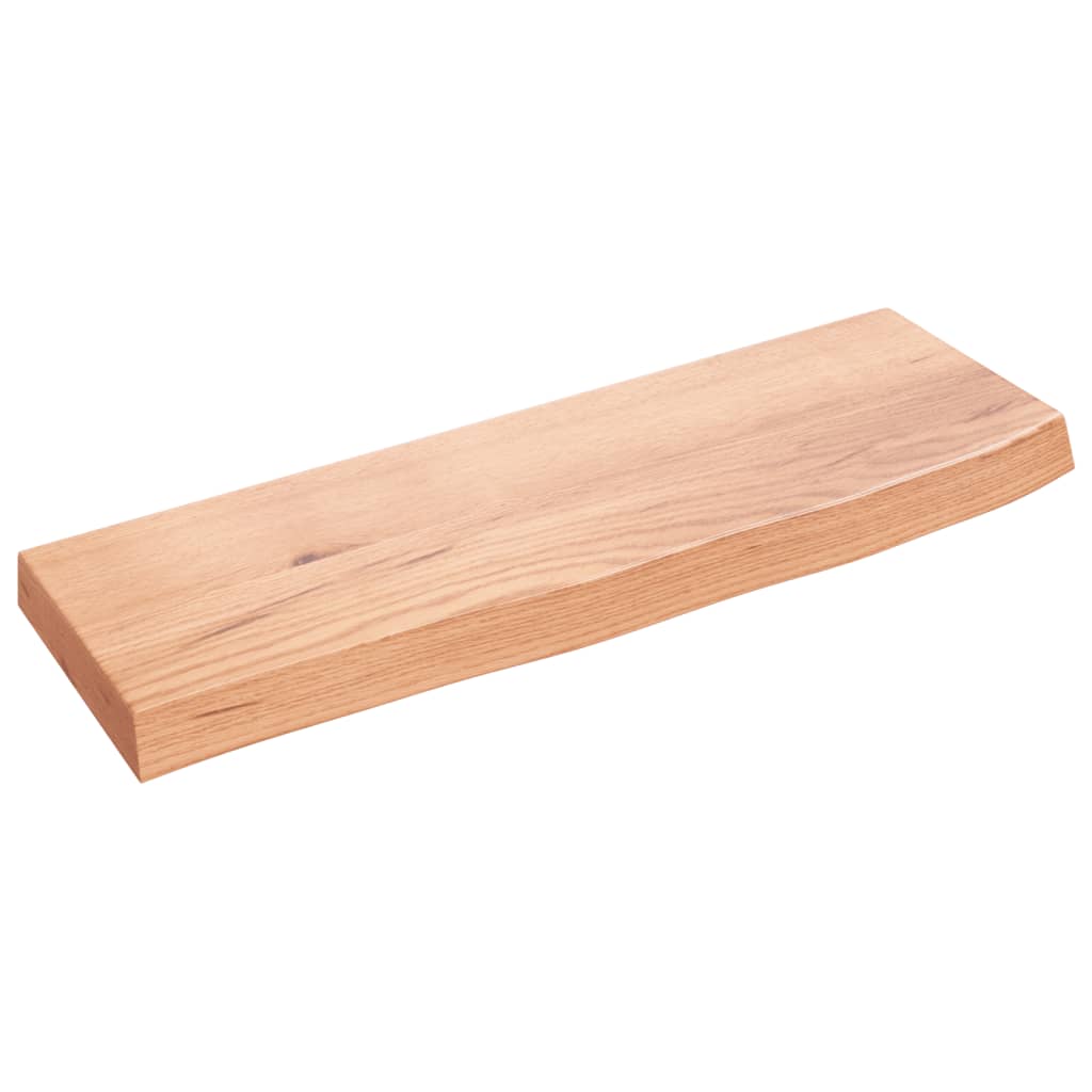 vidaXL Wall Shelf Light Brown 60x20x4 cm Treated Solid Wood Oak 2
