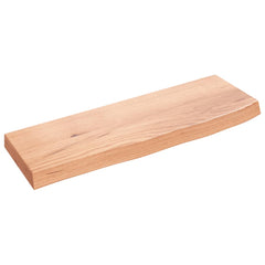 vidaXL Wall Shelf Light Brown 60x20x4 cm Treated Solid Wood Oak 2