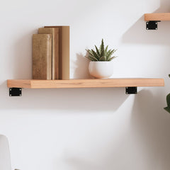 vidaXL Wall Shelf Light Brown 60x20x4 cm Treated Solid Wood Oak 1