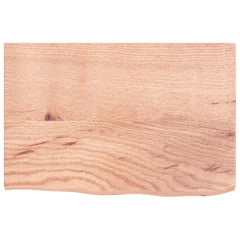 Wall Shelf Treated Solid Wood Oak Light Brown Height 2 cm Width 60 cm 40 cm