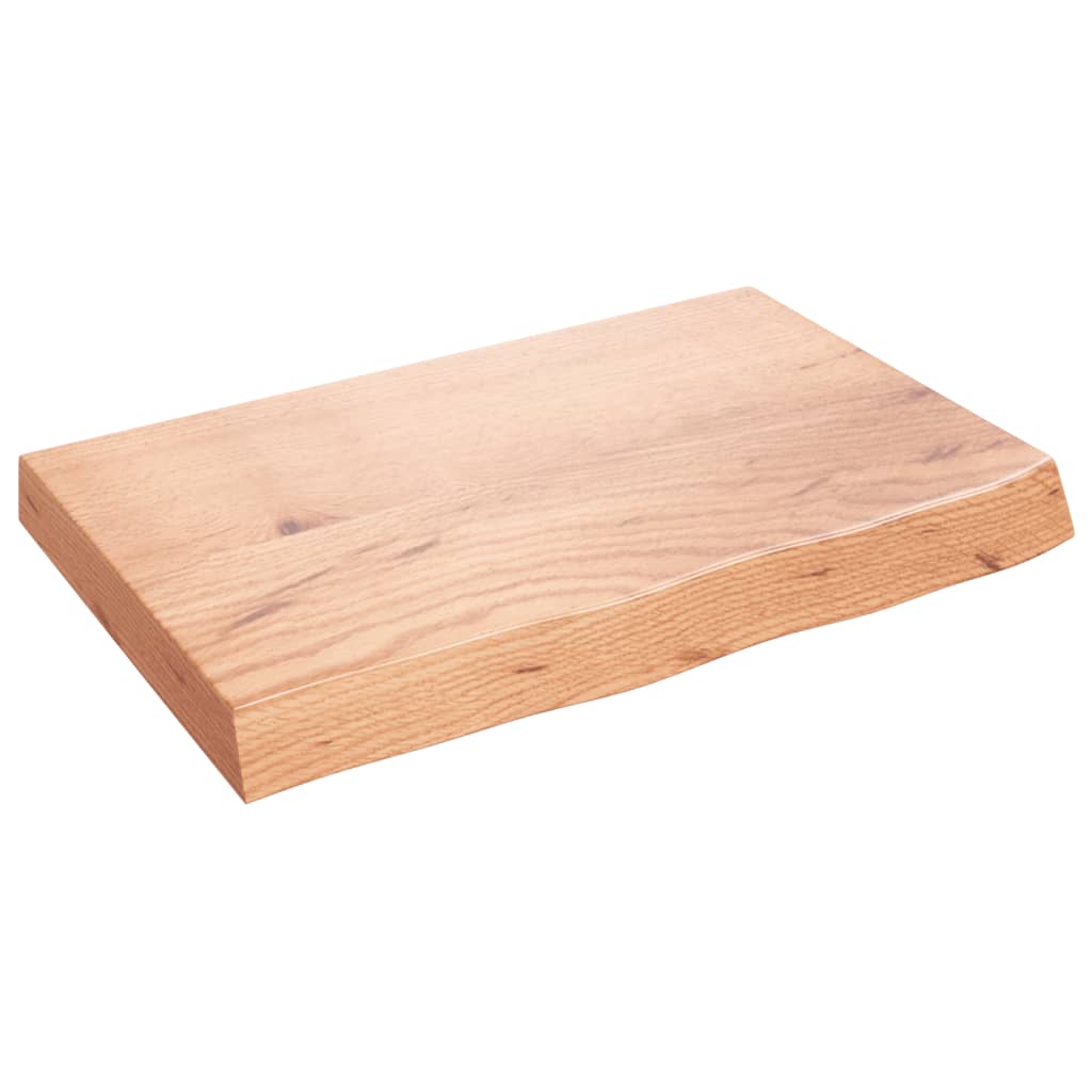 vidaXL Wall Shelf Light Brown 60x40x(2-6) cm Treated Solid Wood Oak 2