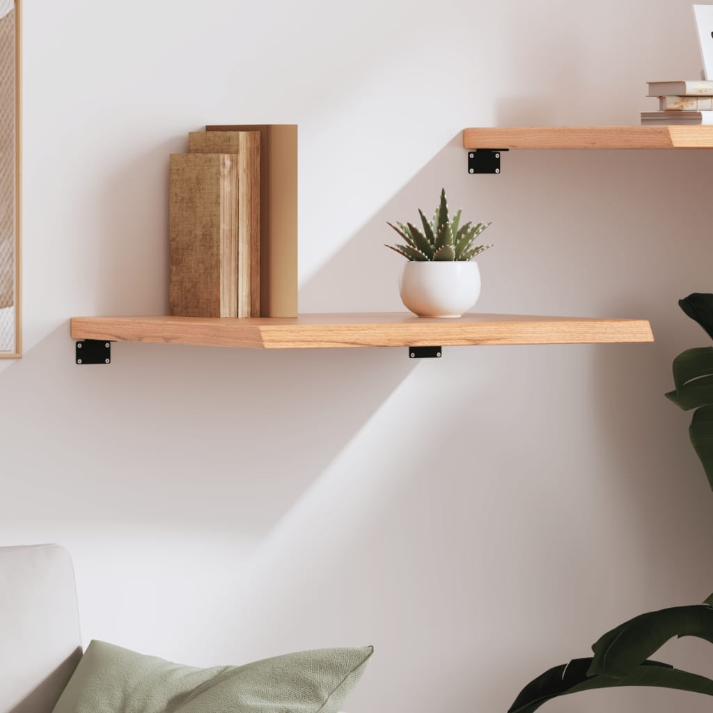 vidaXL Wall Shelf Light Brown 60x50x(2-4) cm Treated Solid Wood Oak 3