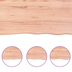 vidaXL Wall Shelf Light Brown 60x50x(2-4) cm Treated Solid Wood Oak 6