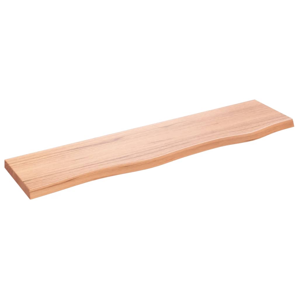 vidaXL Wall Shelf Light Brown 80x20x2 cm Treated Solid Wood Oak 2