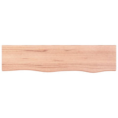 vidaXL Wall Shelf Light Brown 80x20x2 cm Treated Solid Wood Oak 4