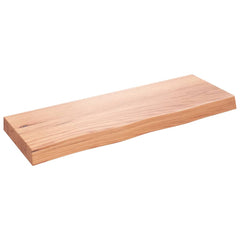 vidaXL Wall Shelf Light Brown 80x30x(2-6) cm Treated Solid Wood Oak 2