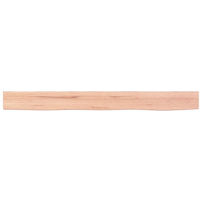 Wall Shelf Light Brown 100x10x4 cm Treated Solid Wood Oak