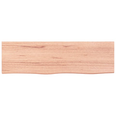 vidaXL Wall Shelf Light Brown 100x30x(2-4) cm Treated Solid Wood Oak 4