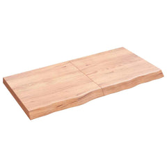 vidaXL Wall Shelf Light Brown 120x60x(2-6) cm Treated Solid Wood Oak 1