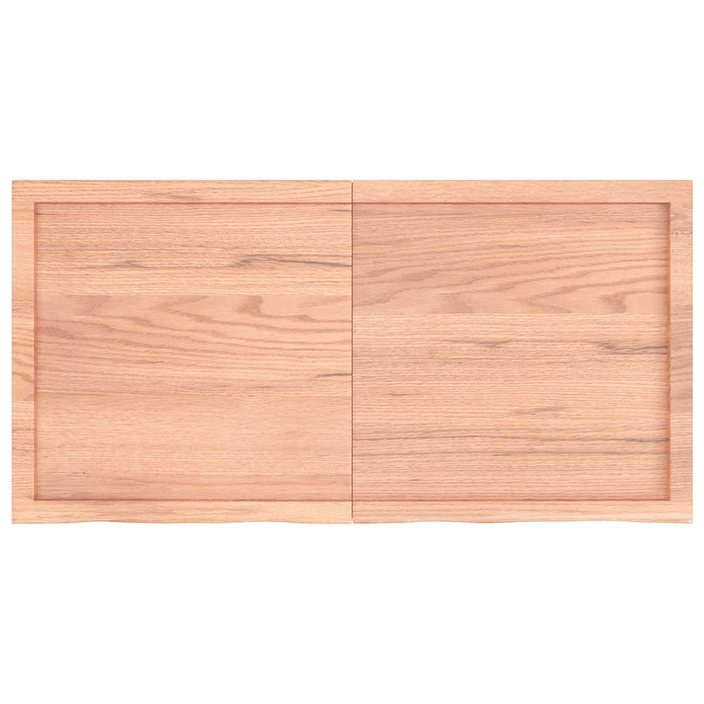vidaXL Wall Shelf Light Brown 120x60x(2-6) cm Treated Solid Wood Oak 2