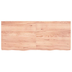 vidaXL Wall Shelf Light Brown 140x60x(2-6) cm Treated Solid Wood Oak 3