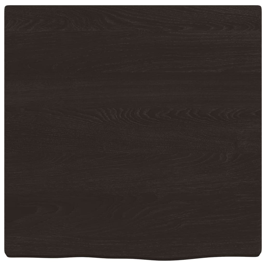 vidaXL Wall Shelf Dark Brown 40x40x2 cm Treated Solid Wood Oak 4