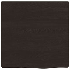 vidaXL Wall Shelf Dark Brown 40x40x2 cm Treated Solid Wood Oak 4
