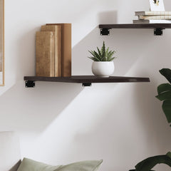 vidaXL Wall Shelf Dark Brown 40x60x2 cm Treated Solid Wood Oak 3
