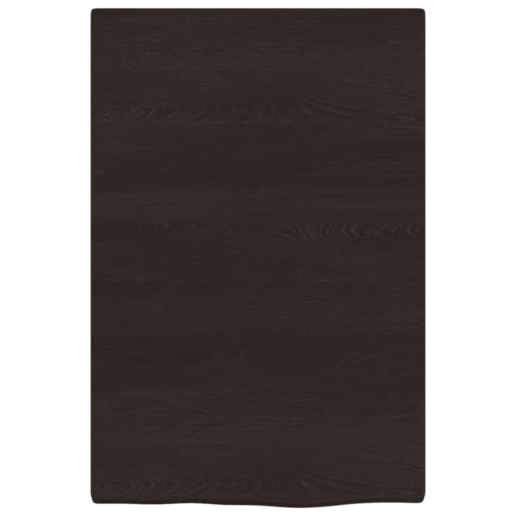 vidaXL Wall Shelf Dark Brown 40x60x2 cm Treated Solid Wood Oak 4