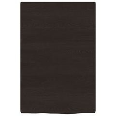 vidaXL Wall Shelf Dark Brown 40x60x2 cm Treated Solid Wood Oak 4